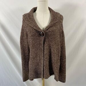 Tweeds brown plush cardigan size large indie comfy boho fairy